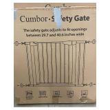 Cumbor Safety Gate 29.7-40.6 in Pressure Mount Walk-Thru Auto-Close (Stair & Door)