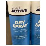 Küribl Active Dry Spray -2 Pack All Natural Pain Relief with Camphor & Menthol, 3 fl oz