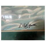 Framed Serigraph Place Jacques Cartier by Littorio Del Signore 37.5x43.5 with Certificate