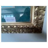 Framed Serigraph Place Jacques Cartier by Littorio Del Signore 37.5x43.5 with Certificate