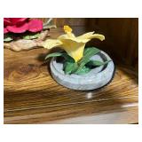 Set of 3 Italy Porcelain Floral Figurines - 2 with Napoleon Tags