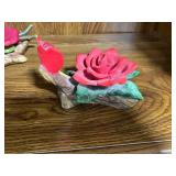 Set of 3 Italy Porcelain Floral Figurines - 2 with Napoleon Tags