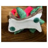 Set of 3 Italy Porcelain Floral Figurines - 2 with Napoleon Tags