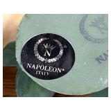 Set of 3 Italy Porcelain Floral Figurines - 2 with Napoleon Tags