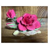 Set of 3 Italy Porcelain Floral Figurines - 2 with Napoleon Tags