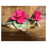 Set of 3 Italy Porcelain Floral Figurines - 2 with Napoleon Tags