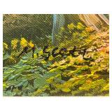 M. Scott Framed Oil Painting Tranquility 13x14.75 Landscape