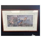 Framed Charles Frace Signed Bird Print 24x15 Limited Edition