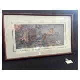 Framed Charles Frace Signed Bird Print 24x15 Limited Edition