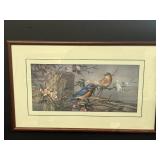 Framed Charles Frace Signed Bird Print 24x15 Limited Edition