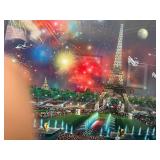 Alexander Chen Signed Eiffel Tower Lithograph Framed Art 26x33.5 Inches W/ COA & APPRAISAL