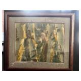 Signed & Numbered Limited Edition Framed Wolf Artwork 211/600