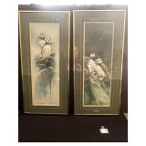 Pair of Annette Hartzell Limited Edition Puffin Art Prints, Signed and Numbered