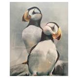 Pair of Annette Hartzell Limited Edition Puffin Art Prints, Signed and Numbered