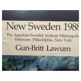 Gun-Britt Lawurn Signed 1988 New Sweden Poster Forsaken Bicycle 27x19 in