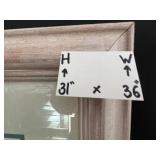 Framed Michel Delacroix Print, Signed, Sailboat Regatta Scene, 31x36 Inches