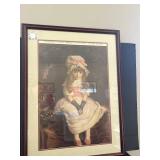 Framed Print of the Painting "Cherry Ripe" by Sir John Everett Millais - Popular Ad for Pear