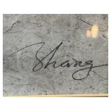 Framed Floral Watercolor Print by B.J. Zhang 35x21 Inches