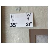 Framed Floral Watercolor Print by B.J. Zhang 35x21 Inches