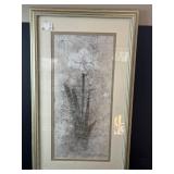 Framed Floral Watercolor Print by B.J. Zhang 35x21 Inches