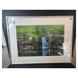Framed Waterfall Photograph Print 24 x 32.5 Inches
