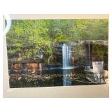 Framed Waterfall Photograph Print 24 x 32.5 Inches