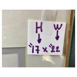 Framed Barbara Mock 1986 Print of Dolls and Flowers 17x22