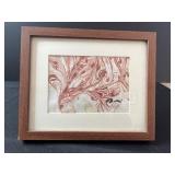 Signed Ayse Balci "Tree of Life" Distorted Mixed Media 5x7 Artwork in Frame