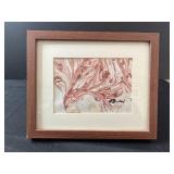 Signed Ayse Balci "Tree of Life" Distorted Mixed Media 5x7 Artwork in Frame