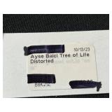 Signed Ayse Balci "Tree of Life" Distorted Mixed Media 5x7 Artwork in Frame