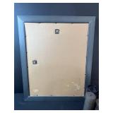 Framed Lily Pad Artwork, Modern Table Lamp, and Set of 8 LED Candles with Remote (untested)