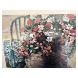 Framed Print by M. Basel Smith - Floral Basket Artwork 28x35 Inches