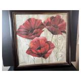 Framed Floral Artwork by Rion Withaar 29x29 Inches