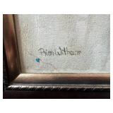 Framed Floral Artwork by Rion Withaar 29x29 Inches