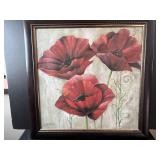 Framed Floral Artwork by Rion Withaar 29x29 Inches