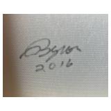 Signed 40x30 Barn and Horse Framed Canvas Photo Artwork by Byron 2016