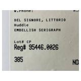 Littorio Del Signore Framed Serigraph 