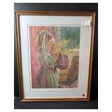 Jessica Zemsky Signed Limited Edition Print Jenny in the Attic 51/950 Framed 27.5x22.5