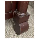 Glass Front Wood Display Cabinet with Mirrored Back and Adjustable Shelves, 54x66x12 in - no contents inc