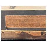 Lot of 2 Framed Art Pieces - 1906 League of American Municipalities Photo and Cat Drawing on back