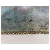 Large Framed Print by G. Sheridan Knowles, 33x45 Inches, Patriotic Children and Dog Scene