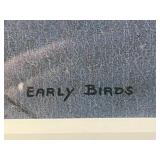 Framed John E. Bradley Print Early Birds 24x36 Art with Ducks