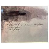 Lenore Beran Signed Limited Edition Collector Print Flutist Dream Framed 29.5x29