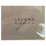 Lenore Beran Signed Limited Edition Collector Print Flutist Dream Framed 29.5x29