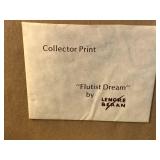 Lenore Beran Signed Limited Edition Collector Print Flutist Dream Framed 29.5x29