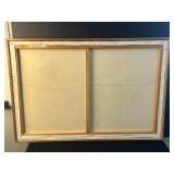 Farm Scene Original Painting Featuring Yellow Agricultural Equipment 25x37 Framed