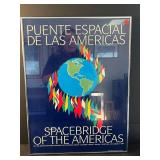 Framed 1986 Spacebridge of the Americas Event Poster 24x18 Inch