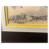 Framed Luther Jones Signed Artwork "Pecot" 30x25 inches