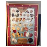 Framed Cheeses of the World Poster 41x29 Inches by John Harrisson