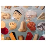 Framed Cheeses of the World Poster 41x29 Inches by John Harrisson
